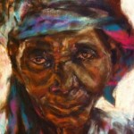 Soulful woman with scarf