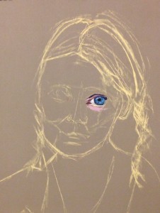 Preliminary sketch and one eye!