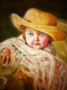 Tea Party Child Portrait Painting "Tea Party"