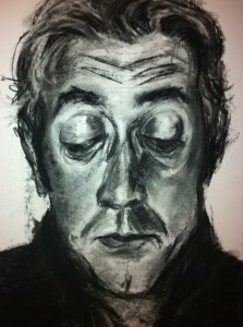 Charcoal underdrawing Charcoal underdrawing